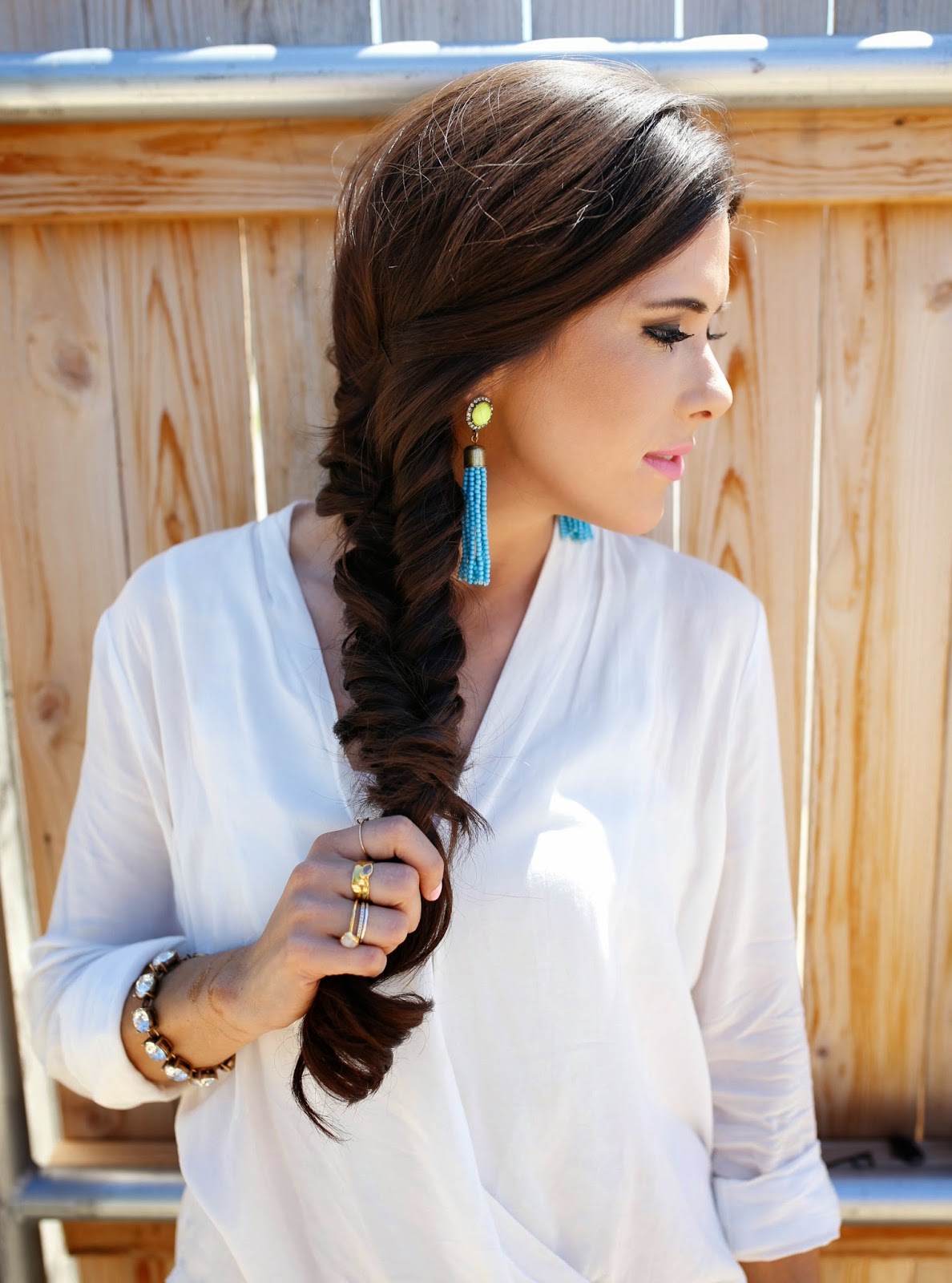 fishtail tutorial, messy fishtail braid